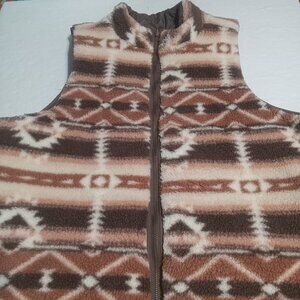 Maurices Women's Fleece Full Zip Vest Southwestern Size 1X  118727